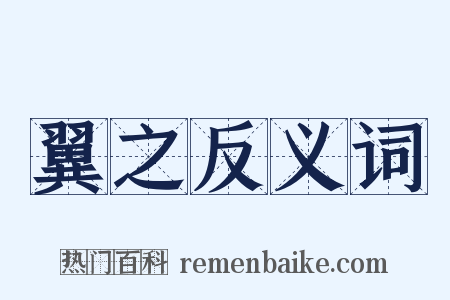 翼之反义词是什么意思的图片